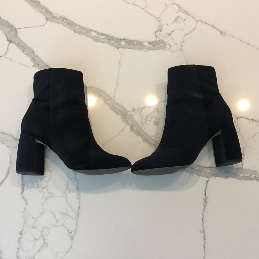 Topshop Literally High Cut Boot - Black Velvet EU 38/US 7.5 - Picture 6 of 17